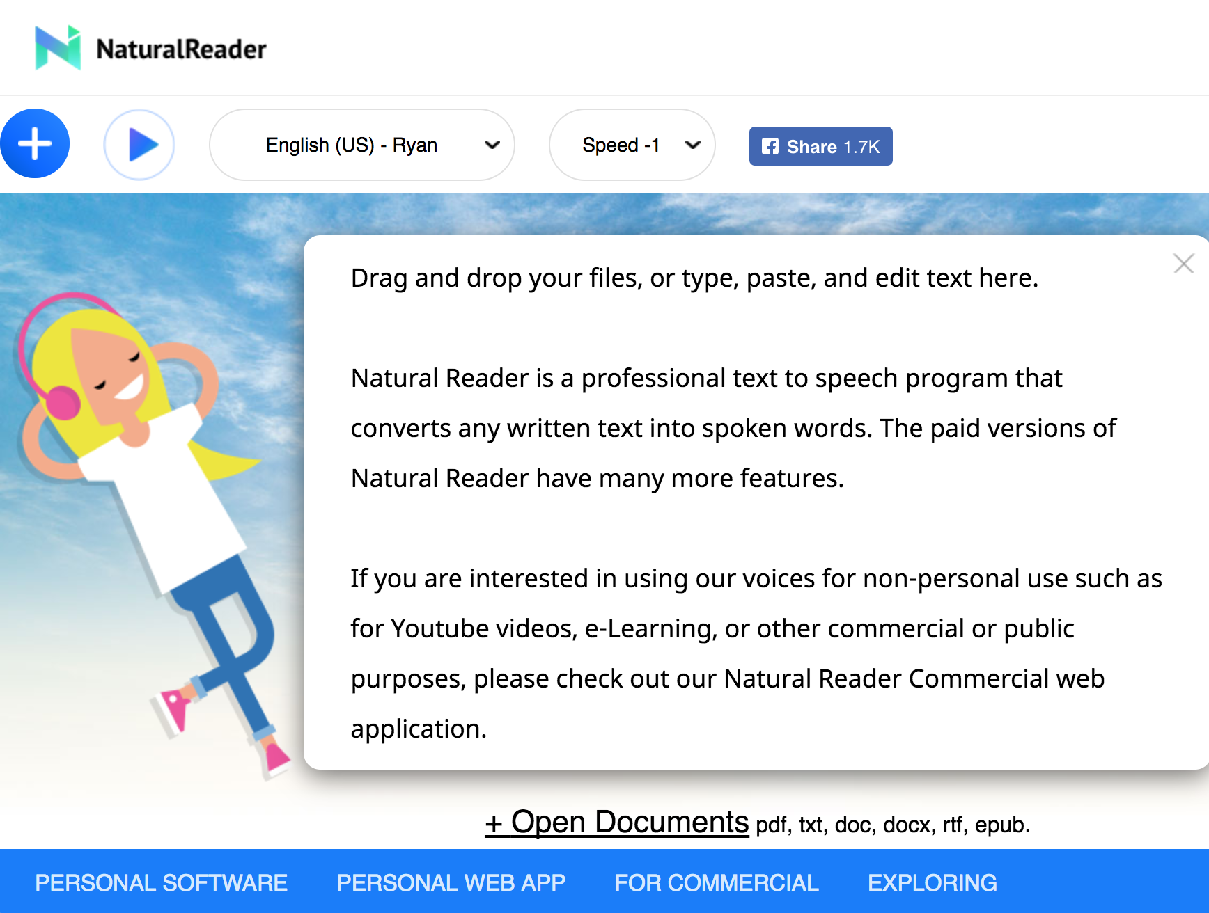 Natural Reader and other free text-to-speech tools